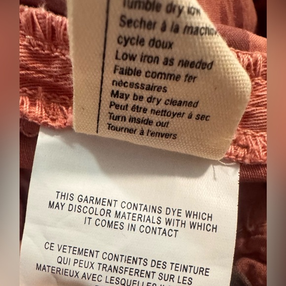 Anthropologie Pants Women’s Size 30 Pink Chino Straight Flat Front Side Stripe - Picture 11 of 11